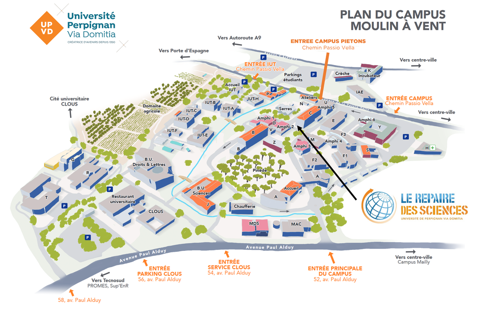 Accès Repaire des sciences UPVD